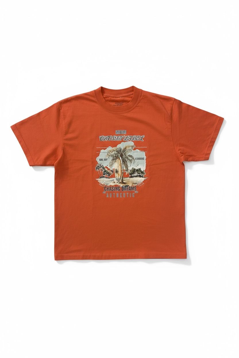 Men Chosin Label Palm Horizon Oversize Tee