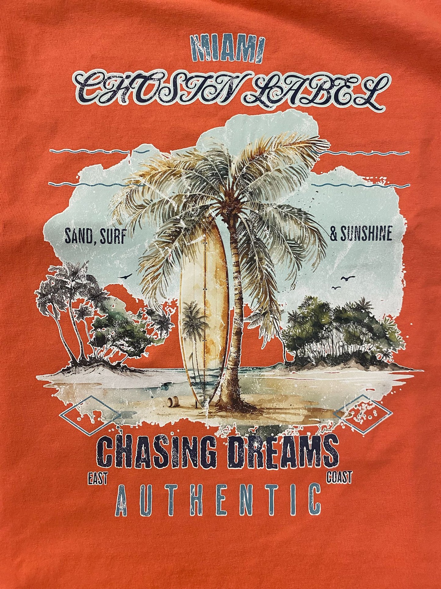 Men Chosin Label Palm Horizon Oversize Tee